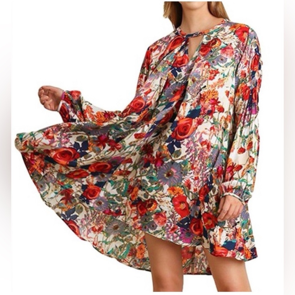 JODIFL Multicolor Floral Tunic/ Mini Dress